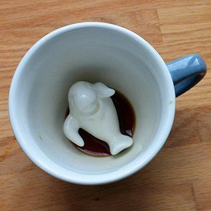 Creature Cups Manatee Coffee Mug Cup Hidden Animal